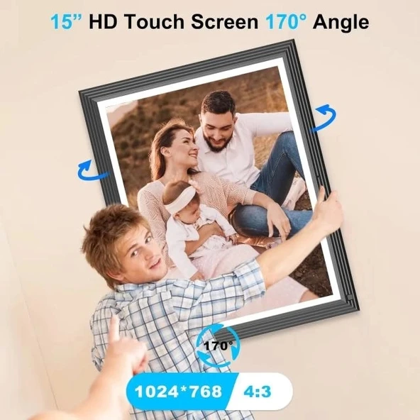 Fullja Büyük Dijital Fotoğraf Çerçevesi - 15" - 3