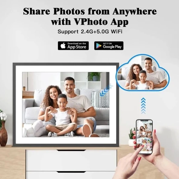 FULLJA 17 inç Dijital Fotoğraf Çerçevesi 32 GB - 3
