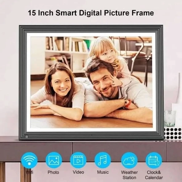 Fullja Dijital Fotoğraf Çerçevesi - 15 inç 32 GB - 5