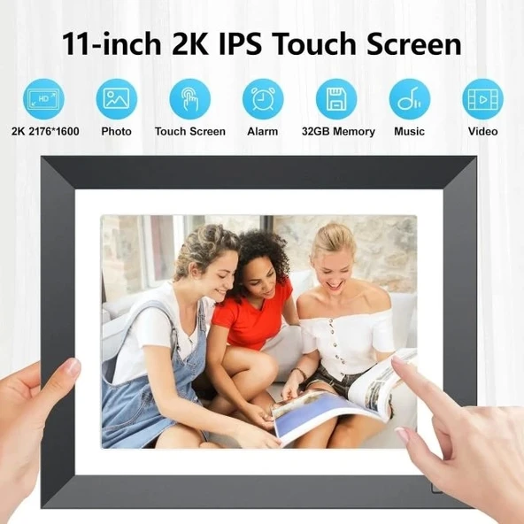 Fullja 11 inç Dijital WİFİ Fotoğraf Çerçevesi - 3