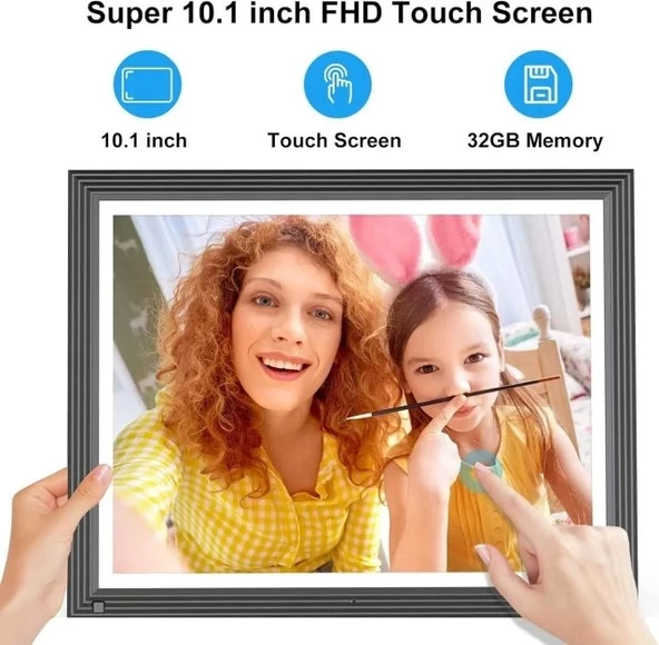 Fullja Büyük Dijital Fotoğraf Çerçevesi - 15" - 8