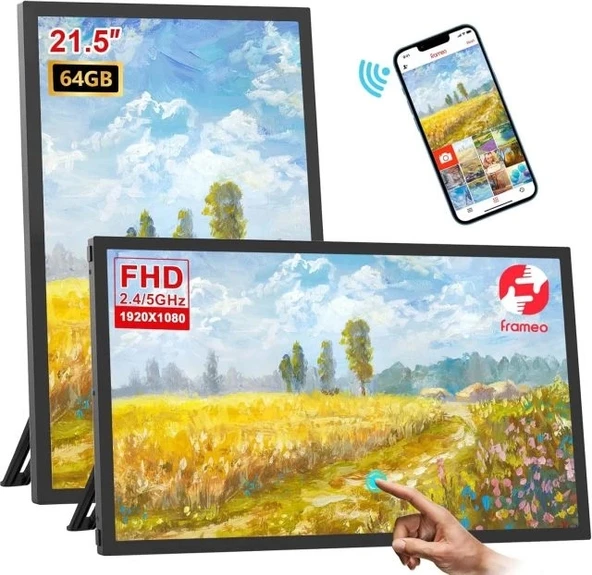 Dxmart 64GB FRAMEO WiFi Dijital Resim Çerçevesi 21.5 inç/Frameo
