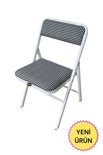 Hey Katlanır Kamp Sandalyesi Piknik Sandalyesi Kazayağı Beyaz