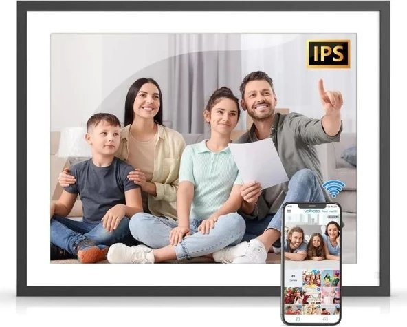FULLJA 32GB Dokunmatik Ekranlı Dijital Resim Çerçevesi 15 inç