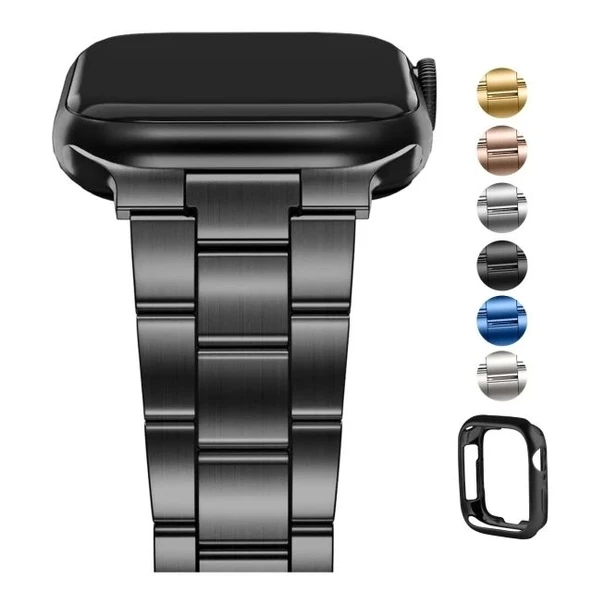 Fullmosa No Tools Needed Compatible Apple Watch Kordonları Black 38mm 40mm 41mm