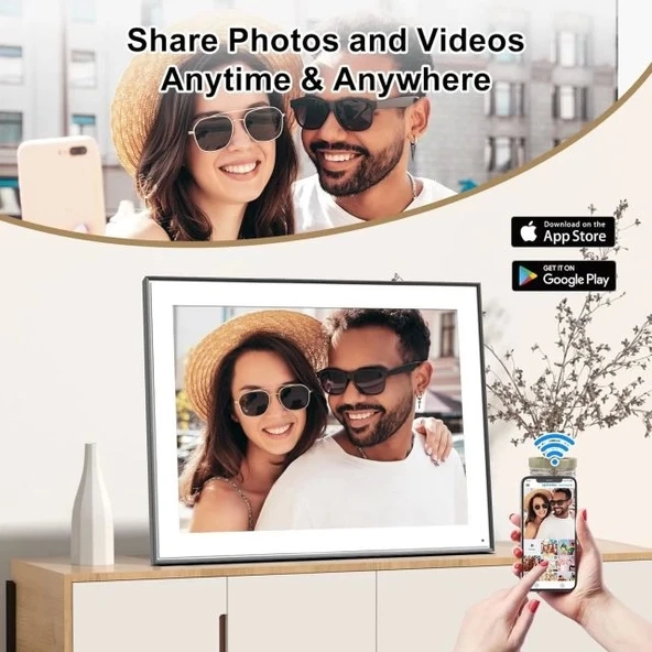 Fullja Büyük Akıllı Dijital Fotoğraf Çerçevesi 16.2" - 2