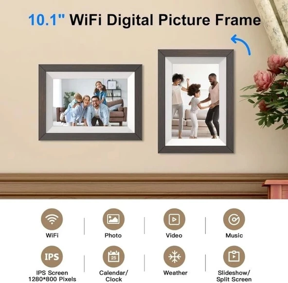 Fullja Dijital Fotoğraf Çerçevesi 10.1 inç - 4