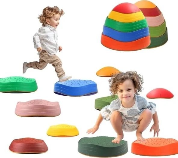 Makarci Çocuklar için Sallanan Basamak Taşları Mixed Color 10PCS 10 PCS