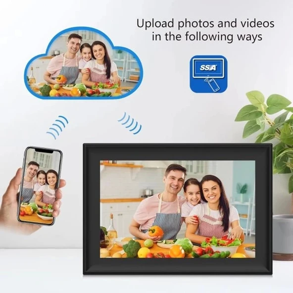 Dxmart 32GB SSA 10.1 inç Dijital Fotoğraf Çerçevesi - 5