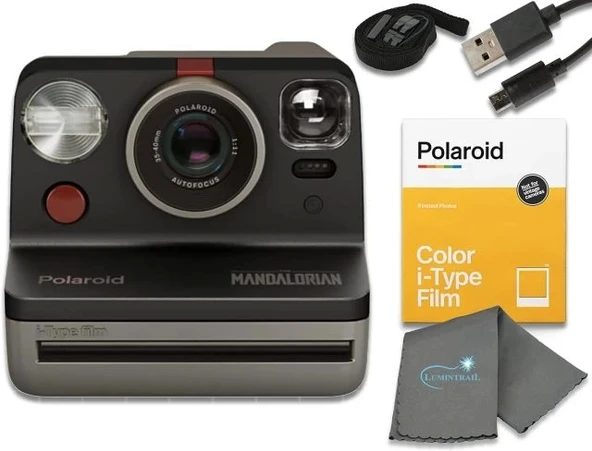 Polaroid Gen 2 Now I-Tipi Anlık Film Kamerası Black & White (Gen 2), 16 Film Bundle