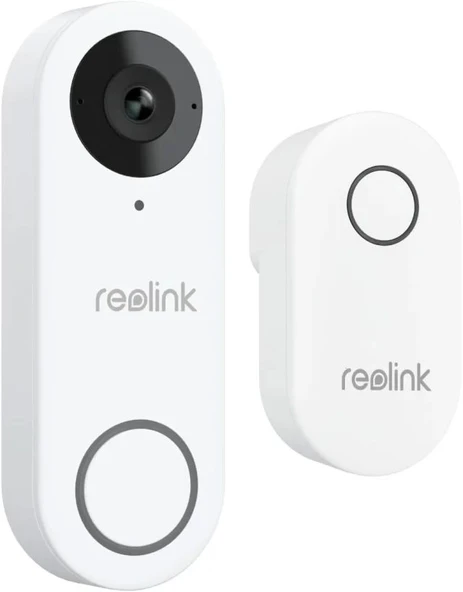 REOLINK Kapı Zili WiFi Kamera - Kablolu 5MP Dış Mekan Video Kapı Zili White