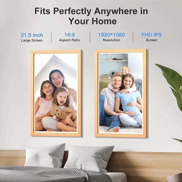 Fullja Büyük Dijital Resim Çerçevesi 21.5 inç - 2