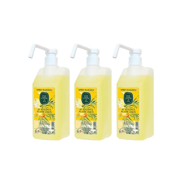 Eyüp Sabri Tuncer Klasik Limon Kolonyası Sprey Başlıklı 1 lt x 3 ürün görseli