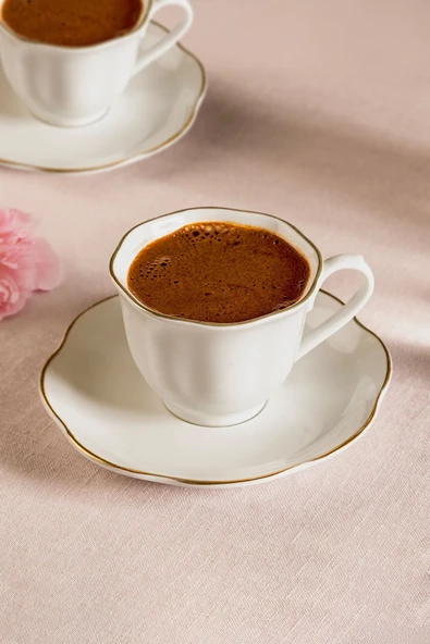 Nehir Nilüfer 12 Parça Porselen Kahve Fincan Takımı - 3