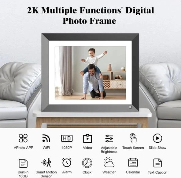 FULLJA Dijital 2K IPS Akıllı Çerçeve 11 inç - 5