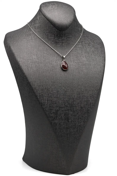 Turmalin Doğal Taş 925 Ayar Gümüş Kolye - 2