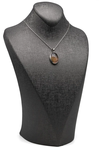 Ametrin Doğal Taş 925 Ayar Gümüş Kolye - 2