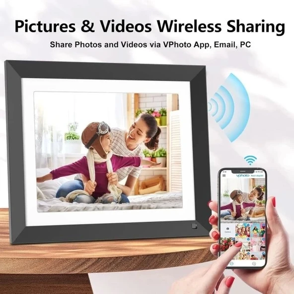 Fullja 11 inç Dijital WİFİ Fotoğraf Çerçevesi - 4