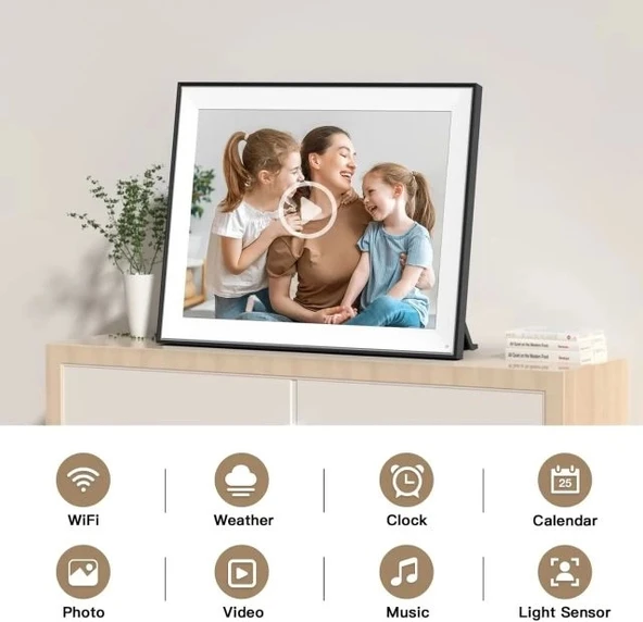 FULLJA Dijital Resim Çerçevesi 16.2" - 1258 x 930 IPS Ekran - 6