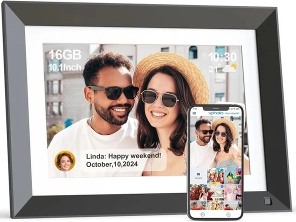 Fullja Akıllı WiFi Dijital Fotoğraf Çerçevesi 10.1" 16 GB