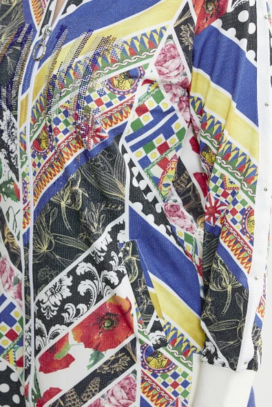 Çok Renkli Taş Detaylı Takım - Saks - Resim 6