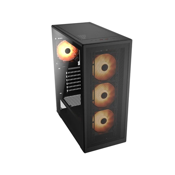 COUGAR MX220 650W 80Plus 4X RGB Fanlı USB 3.2/Type C Siyah Mesh Gaming Kasa-CGR-2AC8B-RGB - 3