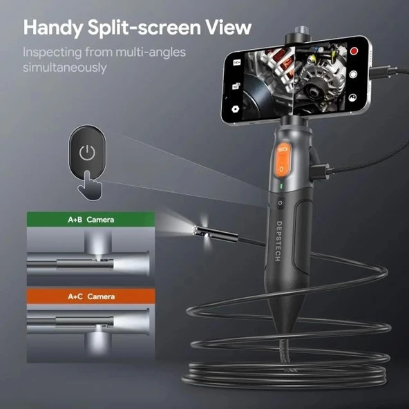 DEPSTECH 1080P El Tipi Borescope Muayene Kamerası - 3