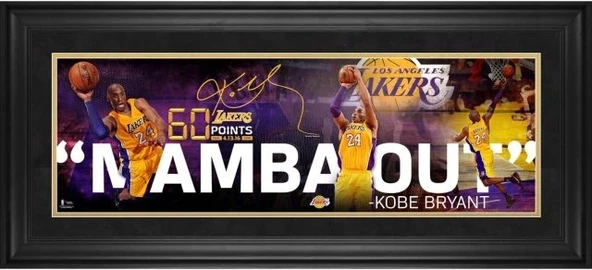 Spor Hatıra Eşyası - Kobe Bryant Los Angeles Lakers Çerçeveli