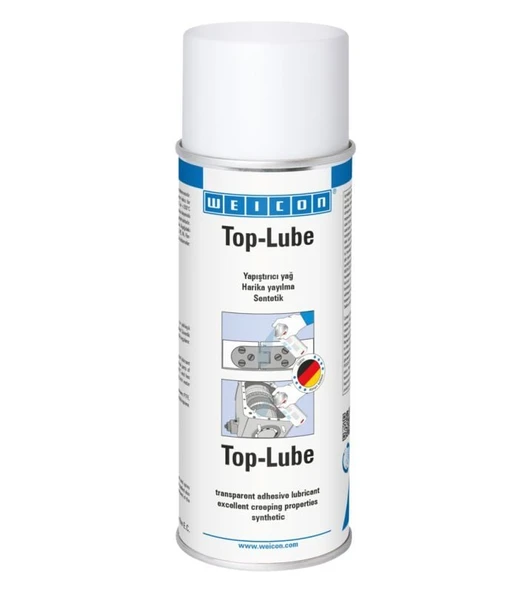 Weicon Top-Lube Sprey 400ml-Sentetik, şeffaf ve yapışkan yağlayıcı