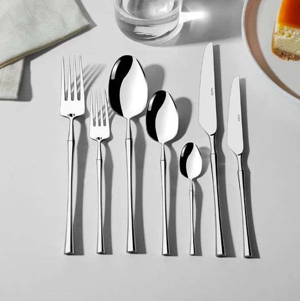 Nehir Marbella Sade 12 Kişilik 84 Parça Deri Kutulu Çatal Kaşık Bıçak Tk. ürün görseli 1