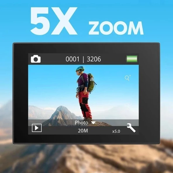 AKASO EK7000 Pro 4K Su Geçirmez Dokunmatik Ekranlı Aksiyon Kamerası - 6