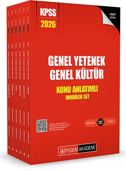 Pegem 2026 KPSS Genel Yetenek Genel Kültür Lisans Konu Anlatımlı Modüler Set 6 Kitap - 2