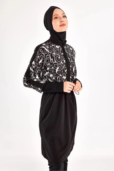 Adasea 1215 Sally Tam Boy Tasarım Tesettür Mayo - Resim 3