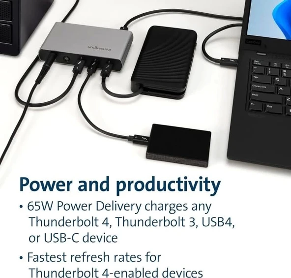 Kensington SD2600T Thunderbolt 4 Hub, Çift 4K (K34036NA) - 4