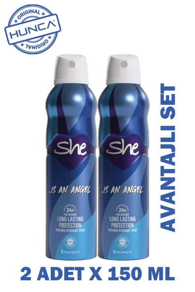She Women Deodorant Angel 150 ml 2 Adet