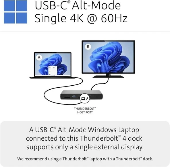 Kensington SD2600T Thunderbolt 4 Hub, Çift 4K (K34036NA) - 8