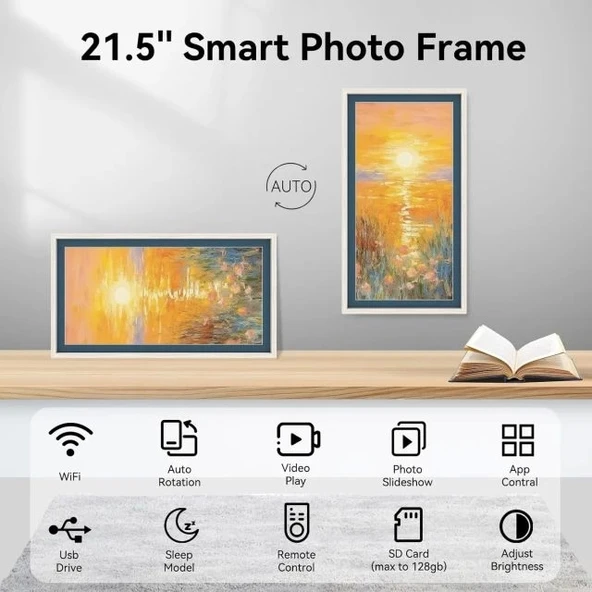 Eco4life 21.5 İnç WiFi Dijital Fotoğraf Çerçevesi - 3