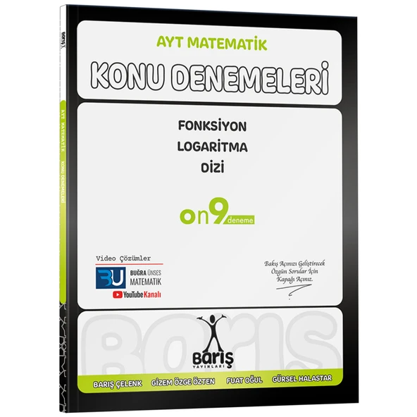 Barış Yayınları AYT Matematik Fonksiyon Logaritma Dizi Konu Denemeleri