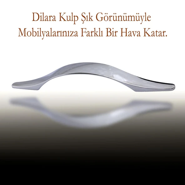 Dilara 10 Adet (128 MM-12.8 CM) Düz Mobilya Mutfak Dolabı Çekmece Dolap Kulpu Kulbu Metal Kulpları - 3