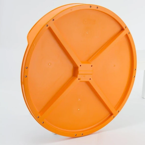 Kör Noktalar İçin 60 cm - 2 m Sarı Siyah Flanşlı Direk Seti - 3