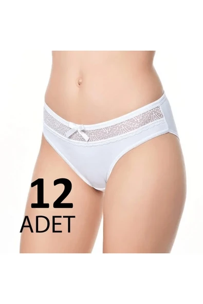 Tutku Elit 12' li Bayan Beli Dantelli Bikini Külot 2704 - 3
