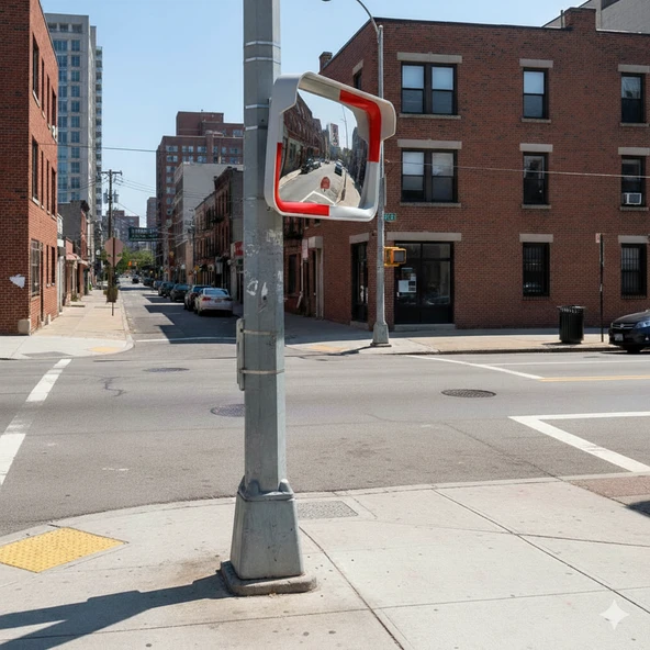 Dikdörtgen Trafik - Güvenlik Aynası 40 x 60 cm - Resim 2