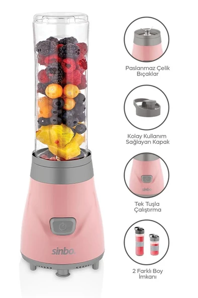 Sinbo Shb-3150 Pembe 350 W Smoothie Blender - 2
