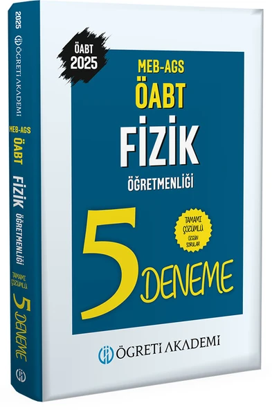 Öğreti 2025 MEB AGS ÖABT Fizik Öğretmenliği Tamamı Çözümlü 5 Deneme - 2