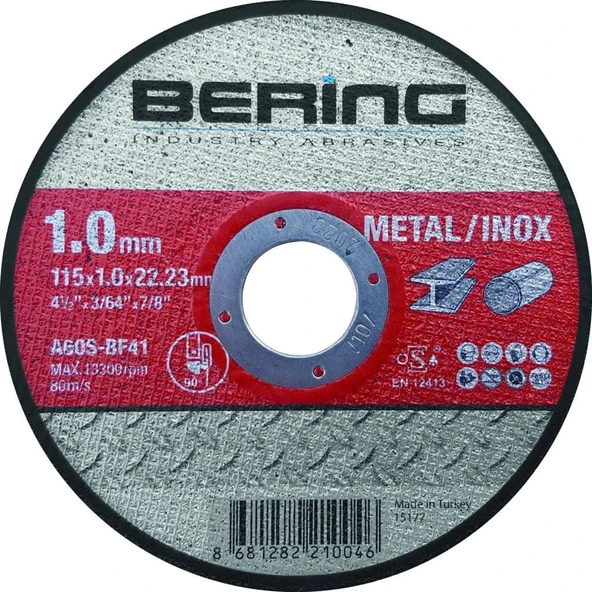 BERİNG 115x1.0x22.23 MM İNOX KESME TAŞI 25 ADET