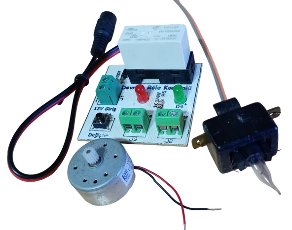 İlk Devrem Adaptörlü Motorlu Lambalı Röle Kontrol Devresi - Monteli - 4
