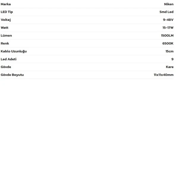 Calısma Lambası Eco 9 Ledlı Kare 052 002 01 01