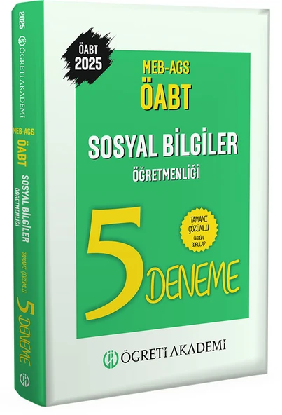 Öğreti 2025 MEB AGS ÖABT Sosyal Bilgiler Öğretmenliği Tamamı Çözümlü 5 Deneme - 2