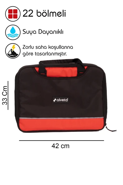Alveta Profesyonel Elektronikçi Kamera Güvenlik Sistem Teknisyenleri Servis Saha Çantası M Boy 8684250506 - 3