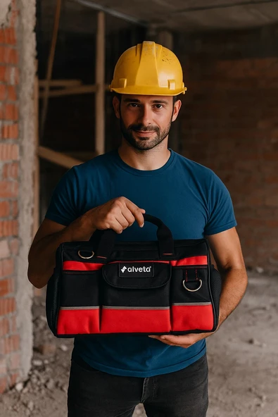Alveta Profesyonel Hırdavat El Aletleri Tamir Bakım Onarım Takım Çantası L Boy Omuz Askılı 8684250502